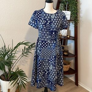 Anthropologie X Payal Jain blue boho dress in size 8